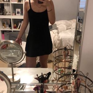 black tank top dress